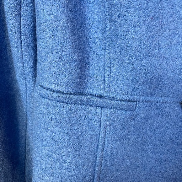 Talbots Blue Boiled Wool Jacket Blazer Size 2 - Picture 6 of 12
